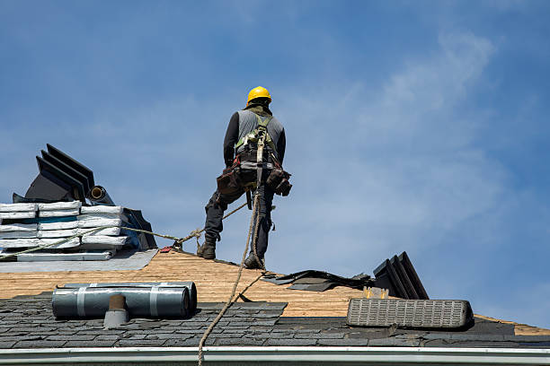 Professional Metal Roofing technician working in Falmouth, MI